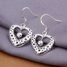 silver plated earing jewelry hollow heart earring for women smte334 J4U66