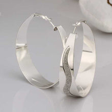 silver plated earing jewelry style hoop earring for women smte43 J4U66