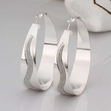 silver plated earing jewelry style hoop earring for women smte43 J4U66
