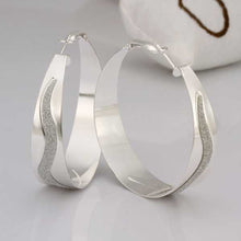 silver plated earing jewelry style hoop earring for women smte43 J4U66