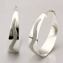 silver plated earing jewelry style hoop earring for women smte43 J4U66