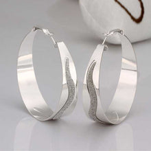 silver plated earing jewelry style hoop earring for women smte43 J4U66