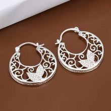 silver plated earing jewelry round flower earring for women smte417 J4U66
