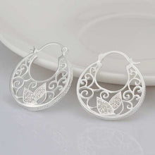 silver plated earing jewelry round flower earring for women smte417 J4U66