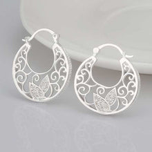 silver plated earing jewelry round flower earring for women smte417 J4U66