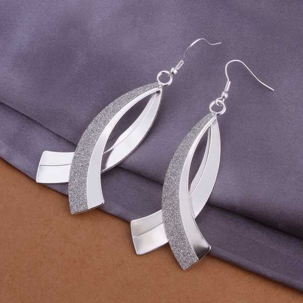 silver plated earing jewelry scimitar sand earring for women smte325 J4U66