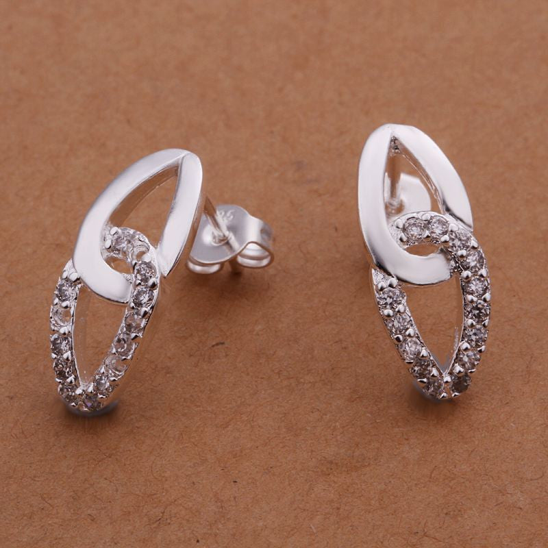 silver plated earing silver plated jewelry  with stone earting for women smte2 J4U66