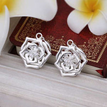 silver plated earing silver plated jewelry flower earting for women smte40 J4U66