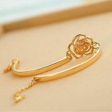 Love Heart Shape Women Hand Hollow Out Rose Flower Crystal Bracelet Hand Chain Gold Color Brace s J4U66