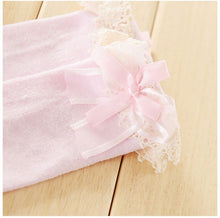 Lovely Baby 1-5 Y Toddler Girls Kids Cute Knee High Length Socks Organza Bow On LY5 J4U66