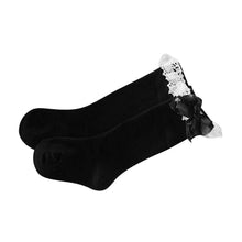 Lovely Baby 1-5 Y Toddler Girls Kids Cute Knee High Length Socks Organza Bow On LY5 J4U66