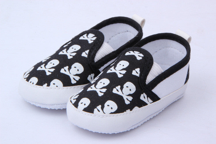 Lovely Baby Boys Girls First Walkers Shoes Toddler Skull Antislip Soft Sole Kids Infant Shoe 0-12 Months J4U66
