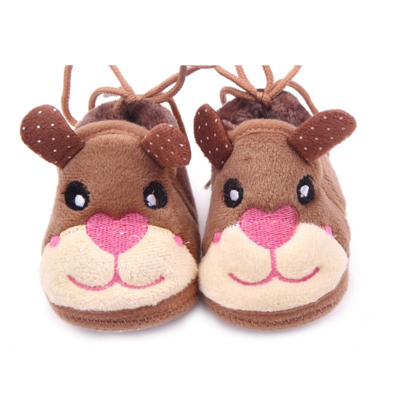 Lovely Baby Toddler Girl Slip-On Boy Puppy Snow Warm Fleece Crib Shoes Boots PY5 J4U66
