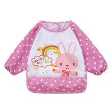 Lovely Boys Girls Baby Letter Print Infant Long Sleeve Anti Wear Waterproof Feeding Shirts Y4 J4U66