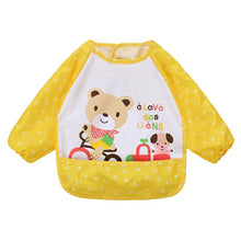 Lovely Boys Girls Baby Letter Print Infant Long Sleeve Anti Wear Waterproof Feeding Shirts Y4 J4U66