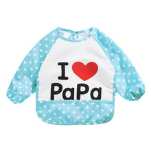 Lovely Boys Girls Baby Letter Print Infant Long Sleeve Anti Wear Waterproof Feeding Shirts Y4 J4U66