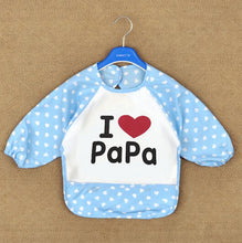 Lovely Boys Girls Baby Letter Print Infant Long Sleeve Anti Wear Waterproof Feeding Shirts Y4 J4U66