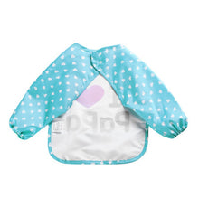 Lovely Boys Girls Baby Letter Print Infant Long Sleeve Anti Wear Waterproof Feeding Shirts Y4 J4U66