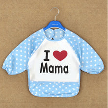 Lovely Boys Girls Baby Letter Print Infant Long Sleeve Anti Wear Waterproof Feeding Shirts Y4 J4U66