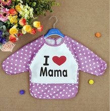 Lovely Boys Girls Baby Letter Print Infant Long Sleeve Anti Wear Waterproof Feeding Shirts Y4 J4U66