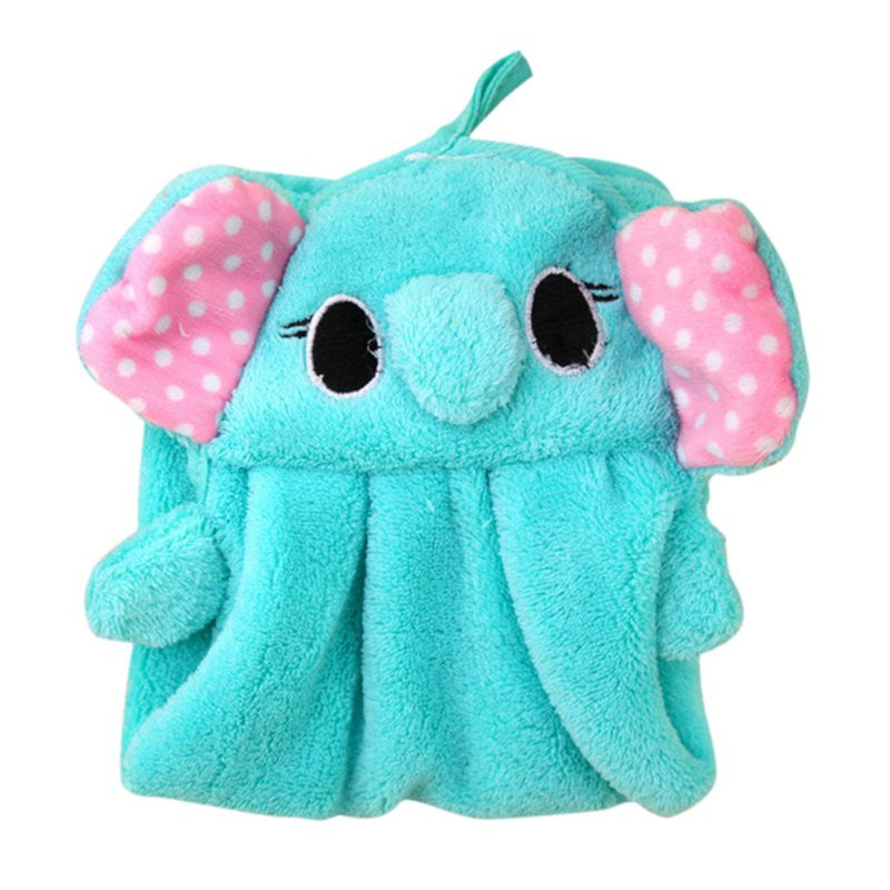 Lovely Cartoon Children Hand Dry Towel Kids Kitchen Bathroom Kid Soft Plush Fabric Hang Towels J4U66