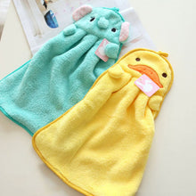 Lovely Cartoon Children Hand Dry Towel Kids Kitchen Bathroom Kid Soft Plush Fabric Hang Towels J4U66