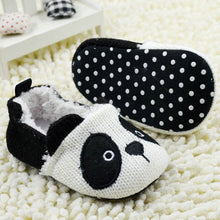 Lovely Cartoon Panda Baby Girls Boy Infant Crochet Knitted Soft Crib Shoes First Walkers 0-18 MonthsJFY66