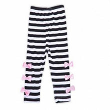 Lovely Girls Clothing Sets Long Sleeve Shirts Bow Striped Leggings Pajama Suit Sets 3-8 Y J4U66
