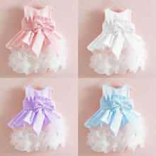lovely kids girls bowknot tulle dress for prom party princess ball gown baby formal dresses J4U66
