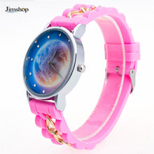 Lovely Kids Watches Star & Sky Pattern Quartz Watch Children Students Girls Popular Ssilicone Strap Wristwatch Relogio Feminino J4U66