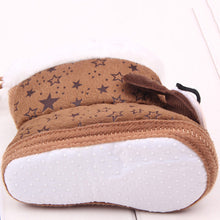 Lovely Newborn Baby Kid Soft Crib Shoes Cartoon Pattern Warm Coral Fleece Boots J4U66