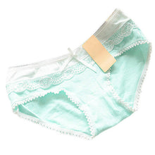 lovely women multi colors cotton soft lace bow knot briefs underwear knickers J4U66
