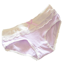 lovely women multi colors cotton soft lace bow knot briefs underwear knickers J4U66