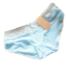 lovely women multi colors cotton soft lace bow knot briefs underwear knickers J4U66