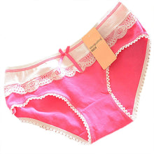 lovely women multi colors cotton soft lace bow knot briefs underwear knickers J4U66