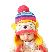 Lovely kids baby Hat Fashion Warm Kid Baby Girl Boy Ear Thick Knit Beanie Cap Hat Baby Beanies Accessories J4U66