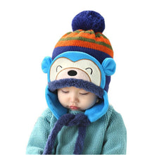 Lovely kids baby Hat Fashion Warm Kid Baby Girl Boy Ear Thick Knit Beanie Cap Hat Baby Beanies Accessories J4U66
