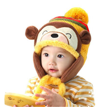 Lovely kids baby Hat Fashion Warm Kid Baby Girl Boy Ear Thick Knit Beanie Cap Hat Baby Beanies Accessories J4U66
