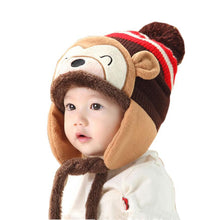 Lovely kids baby Hat Fashion Warm Kid Baby Girl Boy Ear Thick Knit Beanie Cap Hat Baby Beanies Accessories J4U66