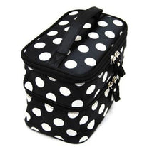 Lucky Fashion Women Makeup Bags Lady's Wave Dot Case Double Cosmetic Bag Tool Storage Toiletry Sac  J4U66
