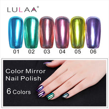 4pc / lot Mirror Effect Metal Multi-color Paint Topc oat Metal Nail Art Polish Woman Lady Makeup DIY Nail Art Tools Set J4U66