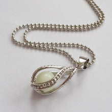 luminous night glowing hollow waterdrop pendant brass metal alloy necklace 1in chain polished electroplated jewelry for women J4U66