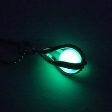 luminous night glowing hollow waterdrop pendant brass metal alloy necklace 1in chain polished electroplated jewelry for women J4U66