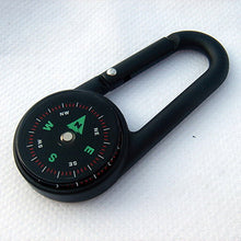 Luminous Night Light Hanging Key Ring Compass Multifunctional Camping Hiking Metal Zine Alloy Carabiner Mini Compass Keychain J4U66