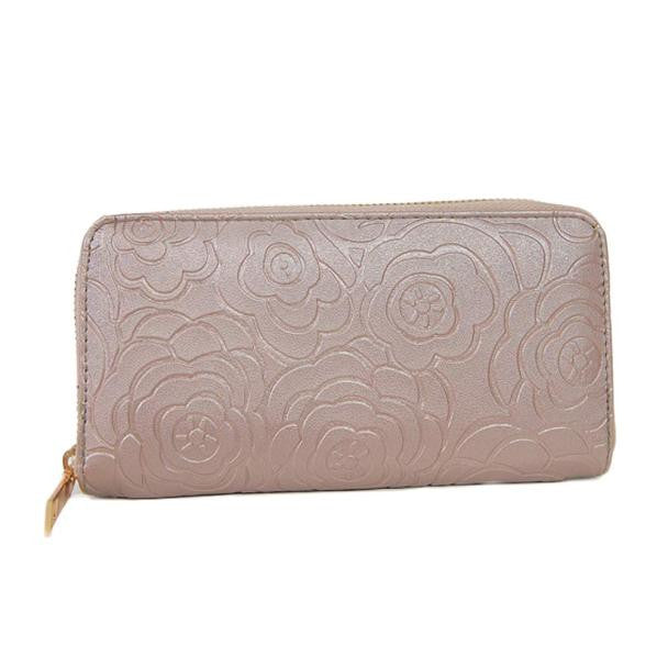 Luxury Brand Elegant Women Lady Zipper Leather Clutch Wallet Rose Embossed Casual Long Purse Card Holder Wallet J4U66