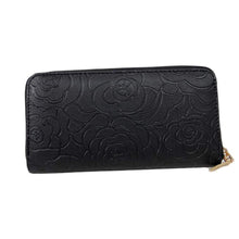 Luxury Brand Elegant Women Lady Zipper Leather Clutch Wallet Rose Embossed Casual Long Purse Card Holder Wallet J4U66