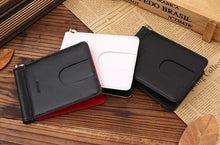 LuxuryRetro Mini Neutral Fold Leather Wallet Wallet Purse mens wallet Money Clip billetera hombre  J4U66