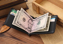 LuxuryRetro Mini Neutral Fold Leather Wallet Wallet Purse mens wallet Money Clip billetera hombre  J4U66