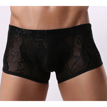 M-XL Men Underwear Pants Transparent Lace Sexy Low Waist Breathable Boxer J4U66