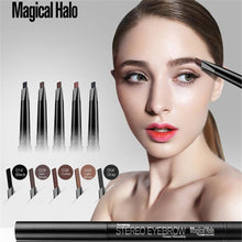 Magical HaloNatural Waterproof Long lasting Shadow Cosmetics Makeup Double Automatic Rotation Eyebrow Eyeliner Pencil Tool J4U66
